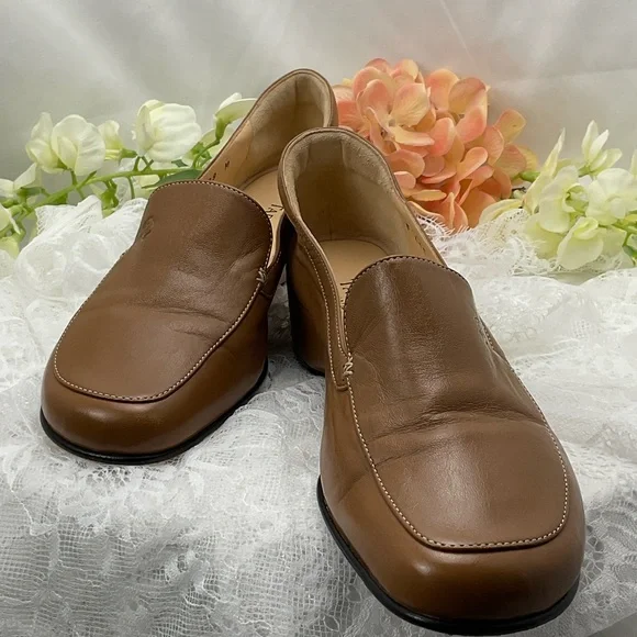 Taryn Rose Women’s Tan Italian Leather Loafers Sz8 Shoes #0212 - Picture 6 of 11
